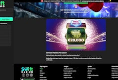 Captura de pantalla de las promociones de Swift Casino.